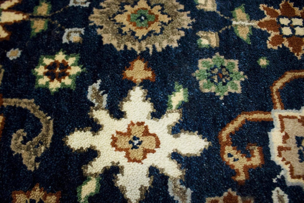 Dark Navy Floral 4X6 Indo-Mahal Oriental Rug