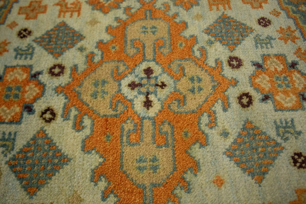 Orange Tribal 8X10 Indo-Viss Oriental Rug