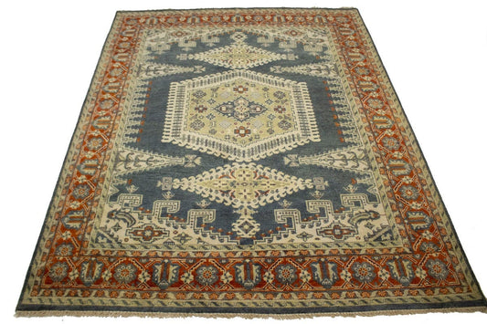 Charcoal Gray Tribal 8X10 Indo-Viss Oriental Rug