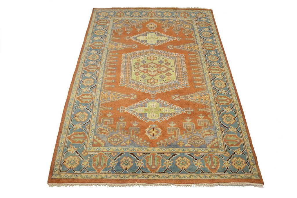 Orange Tribal 6X9 Indo-Viss Oriental Rug