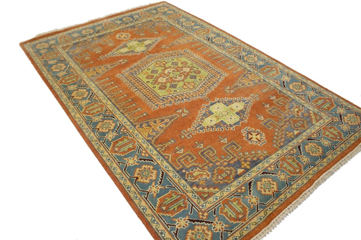 Orange Tribal 6X9 Indo-Viss Oriental Rug