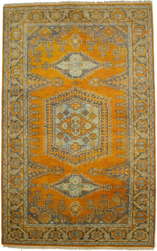 Orange Tribal 5X8 Indo-Viss Oriental Rug