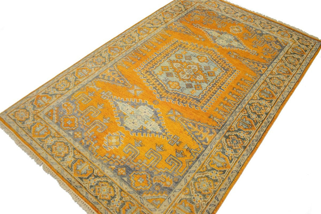 Orange Tribal 5X8 Indo-Viss Oriental Rug