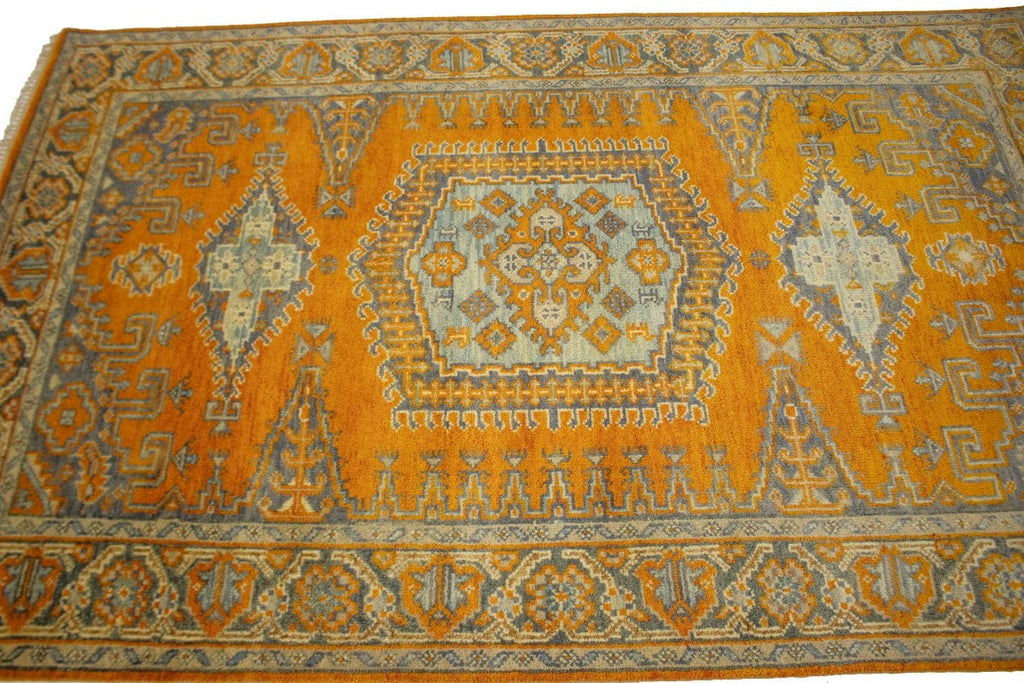 Orange Tribal 5X8 Indo-Viss Oriental Rug