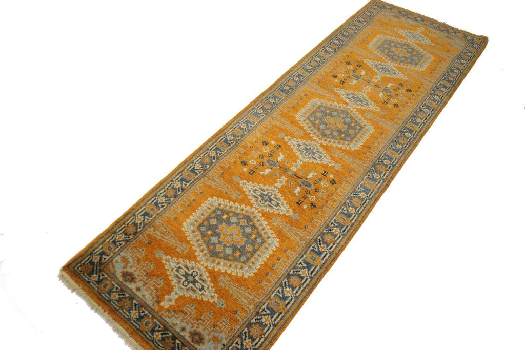 Orange Tribal 3X8 Indo-Viss Oriental Runner Rug