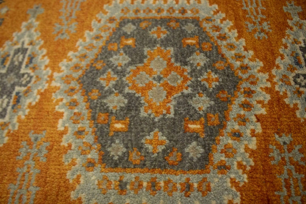 Orange Tribal 3X8 Indo-Viss Oriental Runner Rug