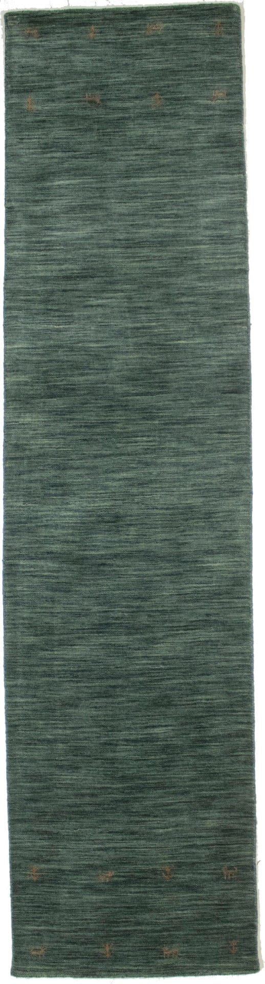 Solid Hunter Green 3X12 Oriental Modern Runner Rug