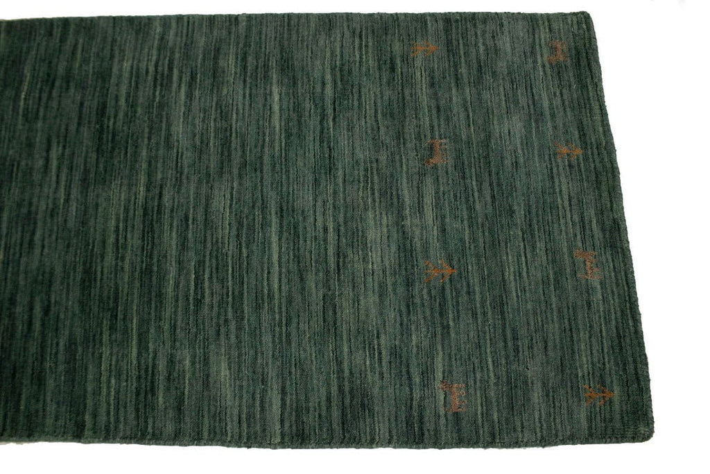 Solid Hunter Green 3X12 Oriental Modern Runner Rug