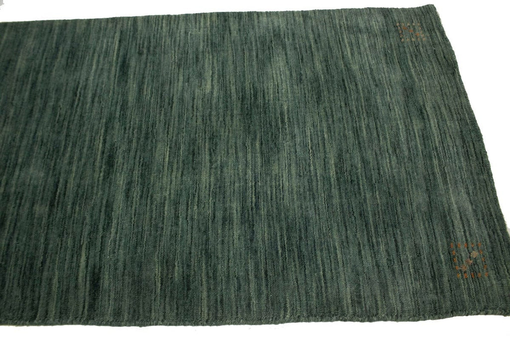 Solid Hunter Green 2'5X9'8 Oriental Modern Runner Rug