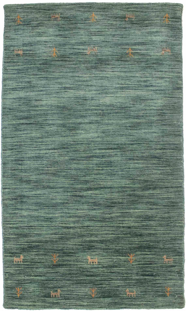 Solid Hunter Green 3X5 Oriental Modern Rug