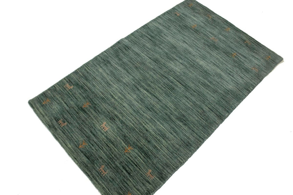 Solid Hunter Green 3X5 Oriental Modern Rug