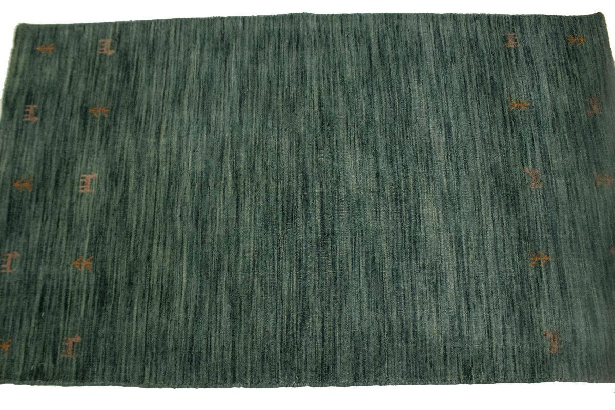 Solid Hunter Green 3X5 Oriental Modern Rug