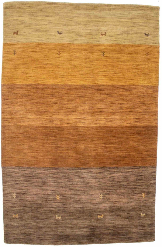 Multicolored Stripes 5X8 Oriental Modern Rug