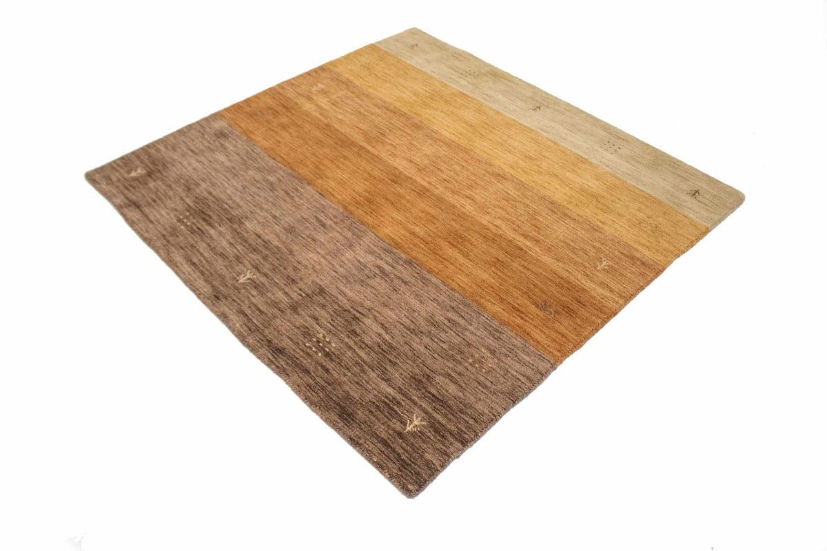 Multicolored Stripes 5X5 Oriental Modern Square Rug