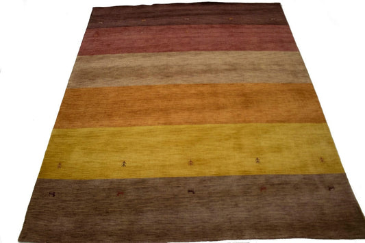 Multicolored Stripes 8X10 Oriental Modern Rug