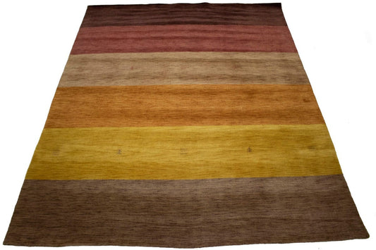 Multicolored Stripes 8X10 Oriental Modern Rug