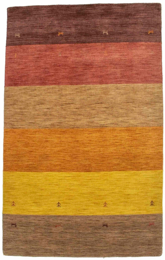 Multicolored Stripes 5X8 Oriental Modern Rug