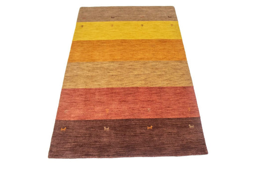 Multicolored Stripes 5X8 Oriental Modern Rug