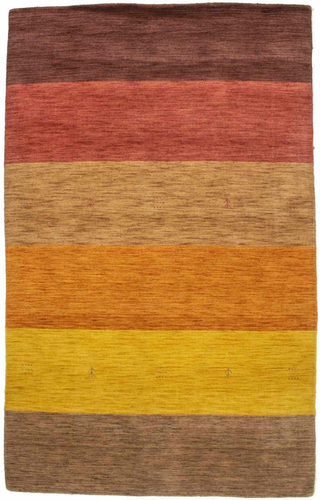 Multicolored Stripes 4X6 Oriental Modern Rug