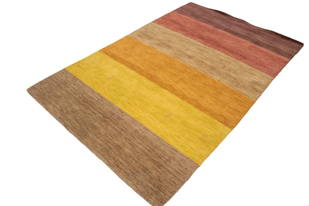 Multicolored Stripes 4X6 Oriental Modern Rug