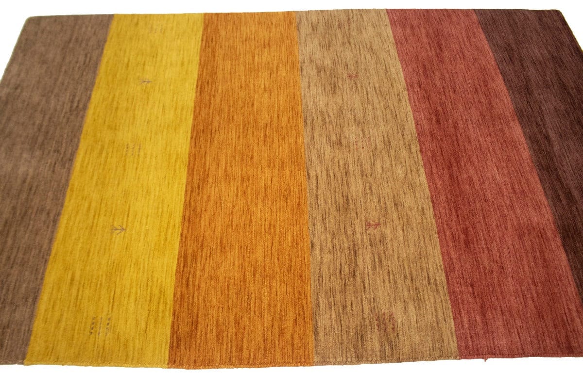 Multicolored Stripes 4X6 Oriental Modern Rug