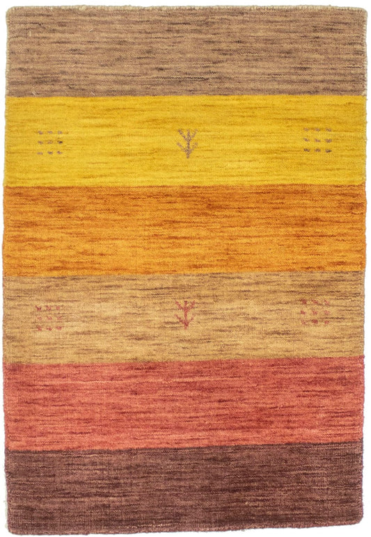 Multicolored Stripes 2X3 Oriental Modern Rug