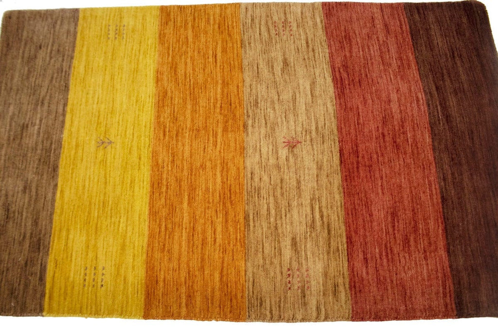 Multicolored Stripes 3X5 Oriental Modern Rug