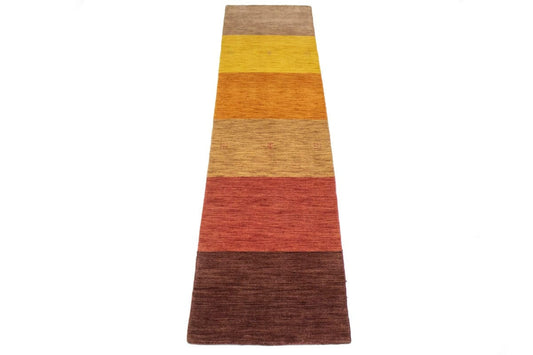 Multicolored Stripes 3X12 Oriental Modern Runner Rug