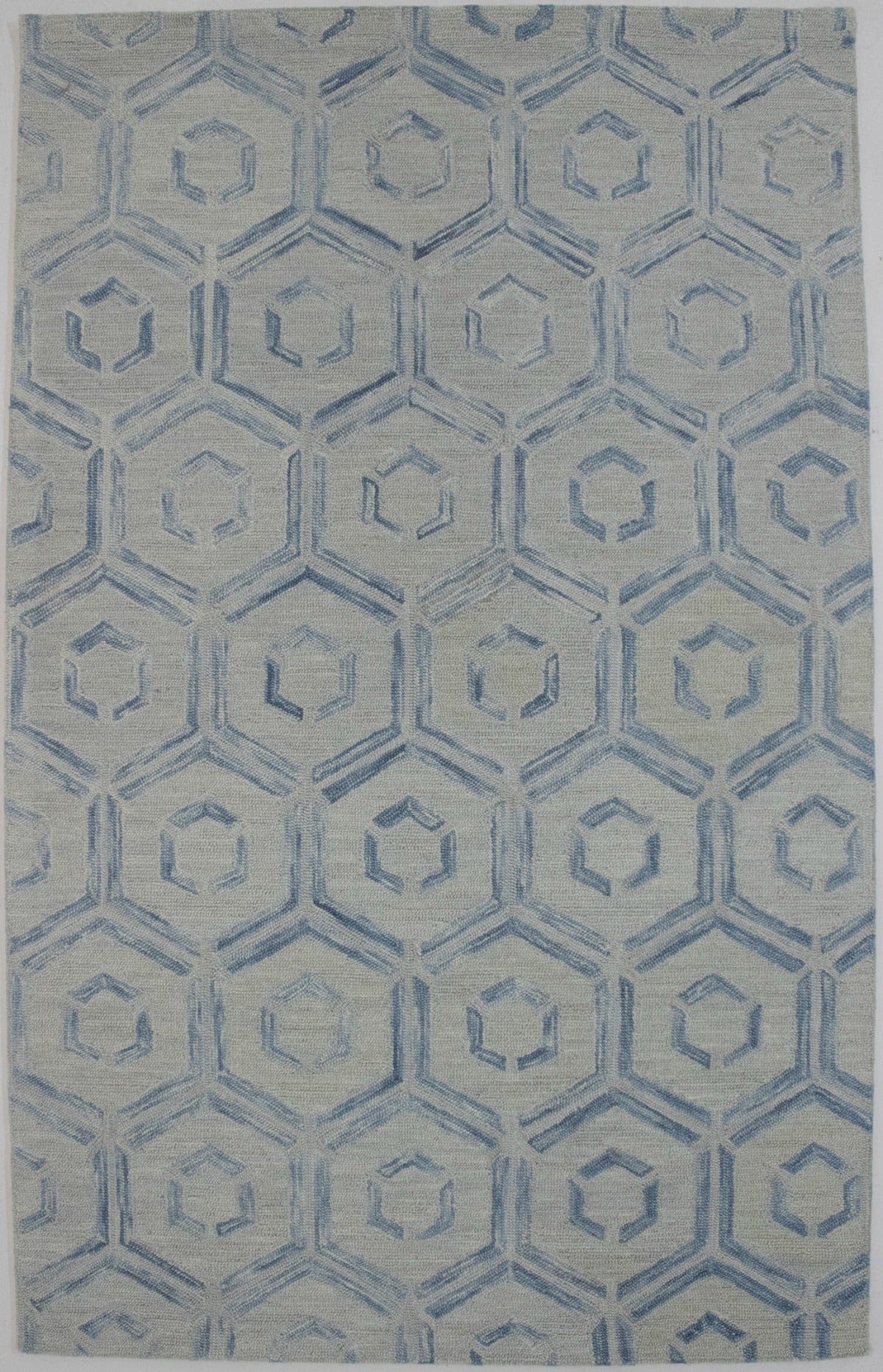 Blue & Beige 5X8 Modern Oriental Rug