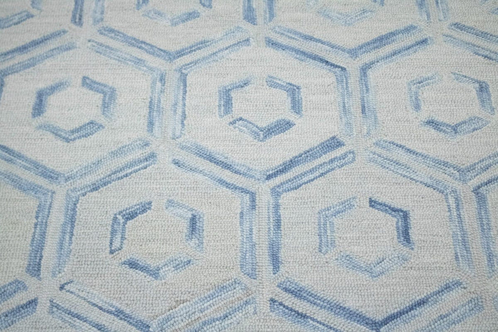 Blue & Beige 5X8 Modern Oriental Rug