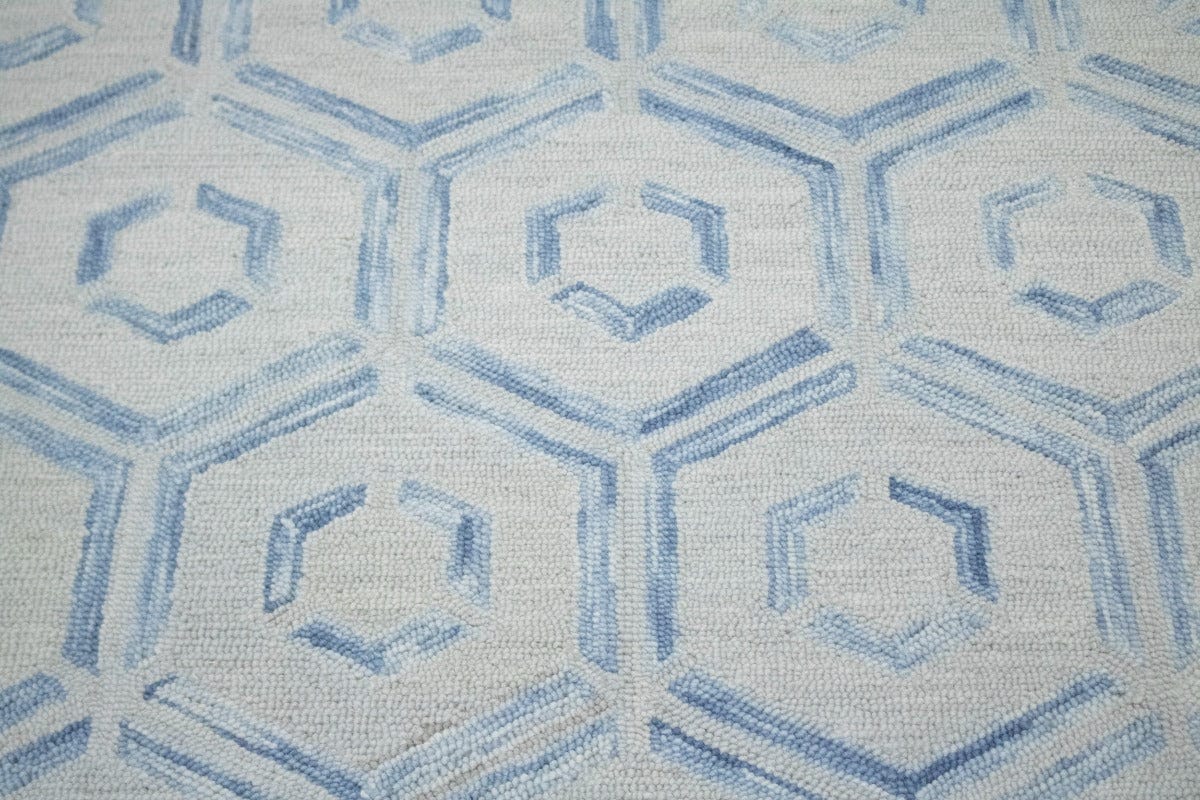 Blue & Beige 5X8 Modern Oriental Rug