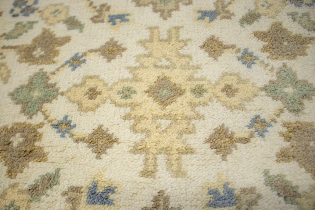 Cream Floral 3X12 Oushak Oriental Runner Rug