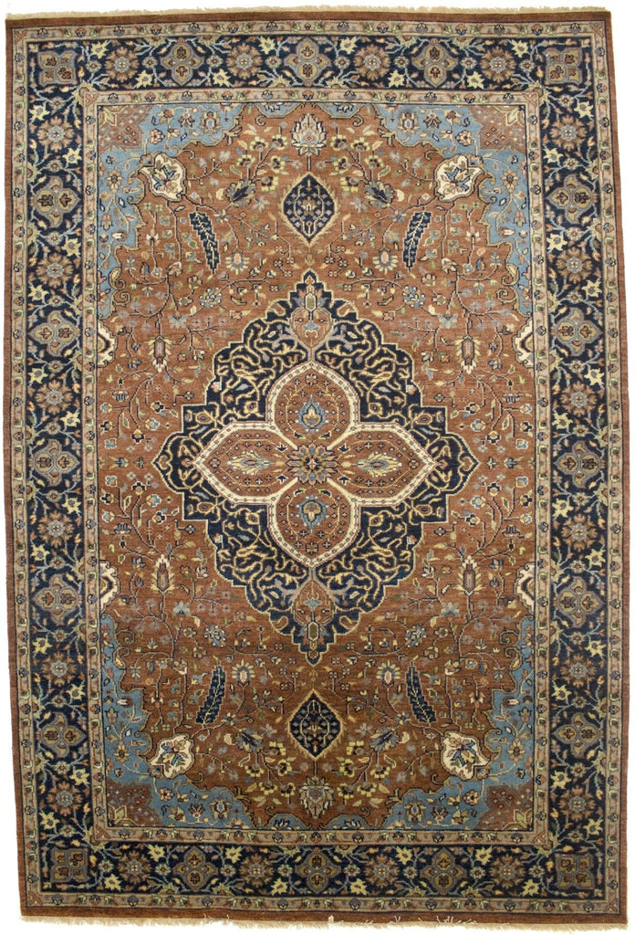 Rust Floral Sarouk 6X9 Goravan Heriz Oriental Rug