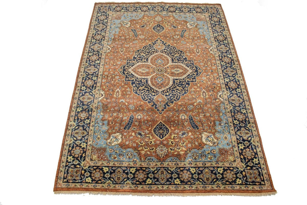 Rust Floral Sarouk 6X9 Goravan Heriz Oriental Rug