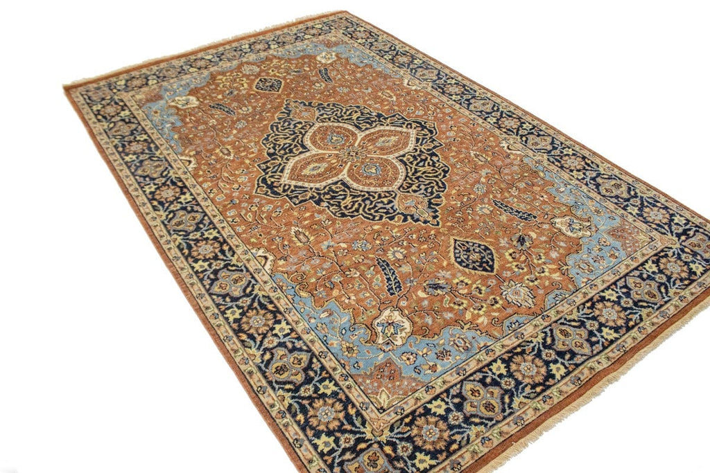 Rust Floral Sarouk 6X9 Goravan Heriz Oriental Rug