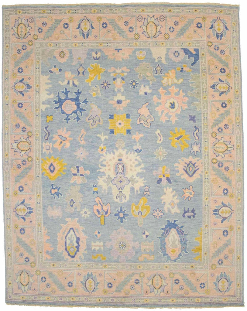 Light Blue Oushak 8X10 Oriental Rug