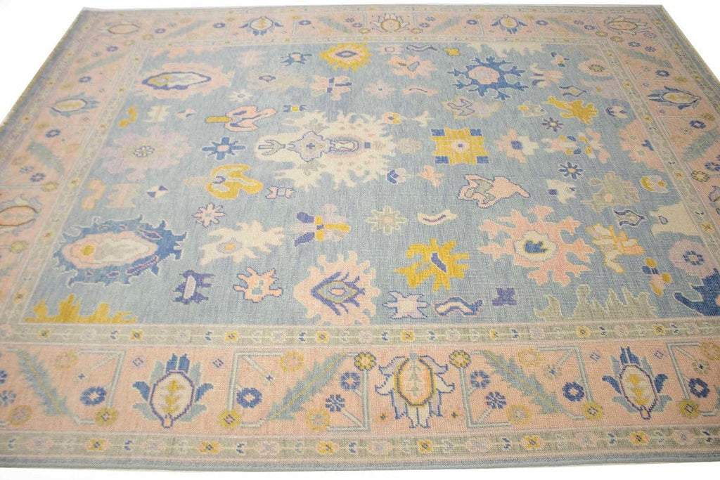 Light Blue Oushak 8X10 Oriental Rug