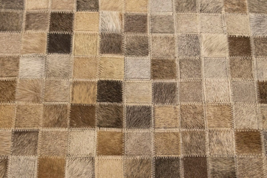 Multicolored Cowhide 8X10 Modern Leather Rug