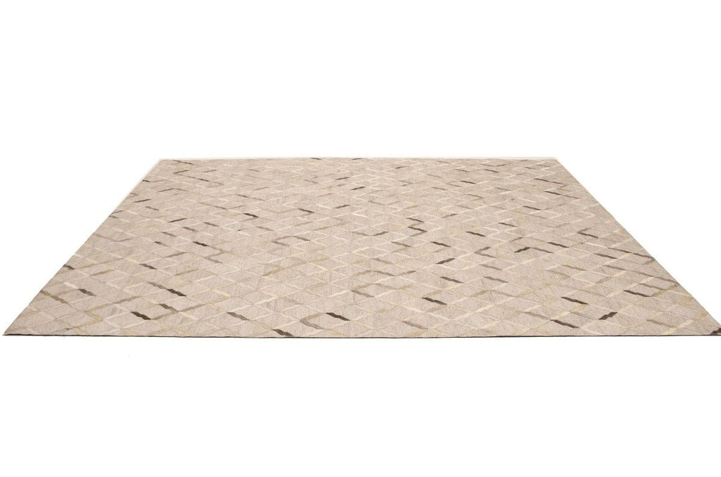 Silver Cowhide 8X10 Modern Leather Rug