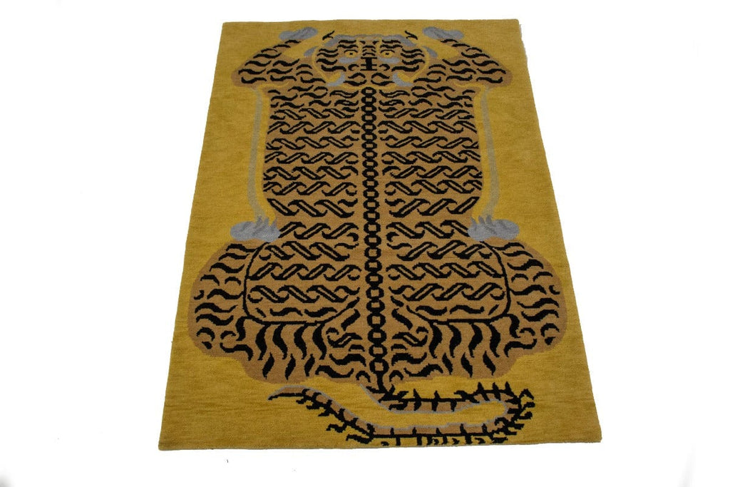 Gold Tribal 4X6 Fine Nepali Oriental Rug