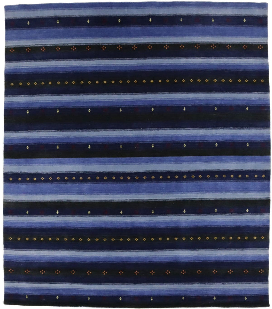 Blue Stripes 8X10 Lori Gabbeh Oriental Rug