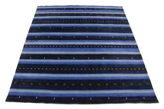 Blue Stripes 8X10 Lori Gabbeh Oriental Rug