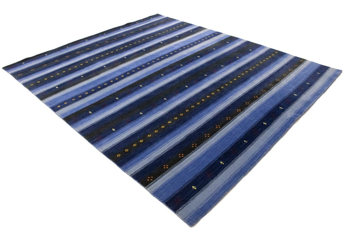 Blue Stripes 8X10 Lori Gabbeh Oriental Rug