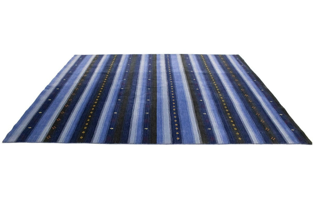 Blue Stripes 8X10 Lori Gabbeh Oriental Rug