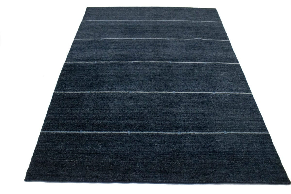 Navy Blue Stripes Tribal 6X8 Lori Gabbeh Oriental Rug