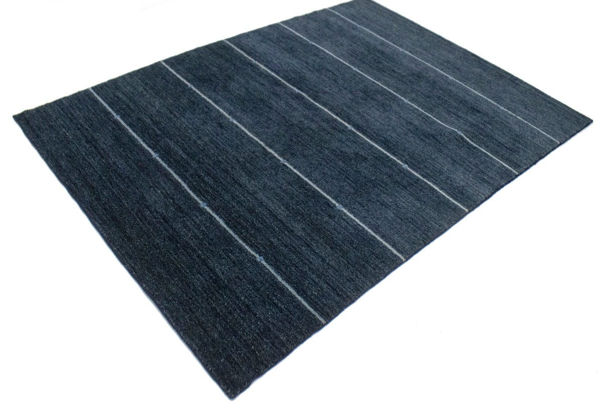 Navy Blue Stripes Tribal 6X8 Lori Gabbeh Oriental Rug