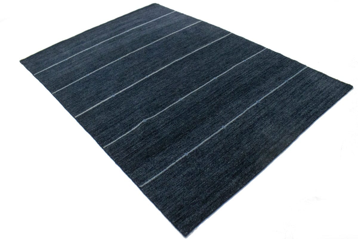 Navy Blue Stripes Tribal 6X8 Lori Gabbeh Oriental Rug