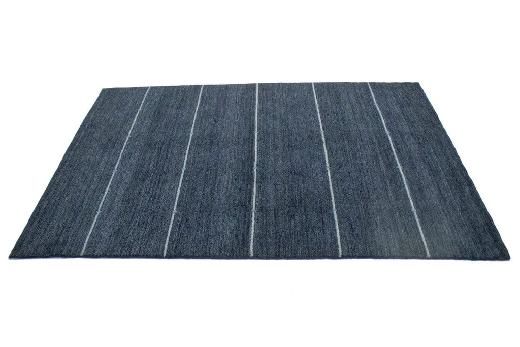 Navy Blue Stripes Tribal 6X8 Lori Gabbeh Oriental Rug