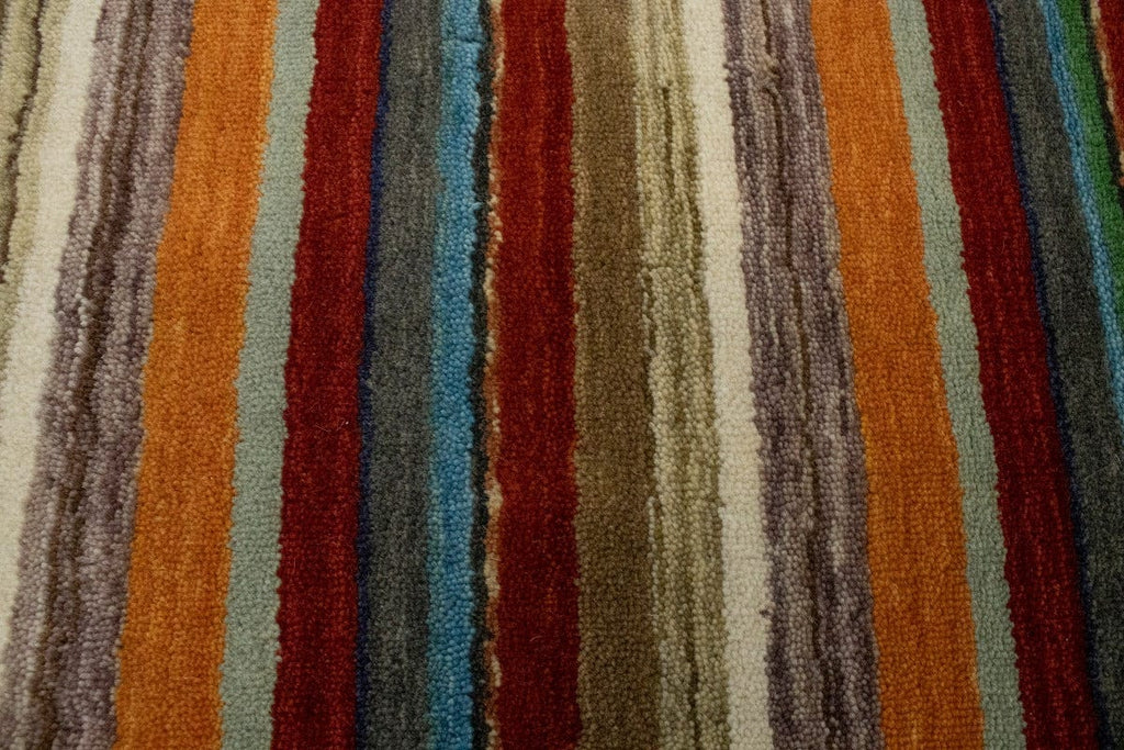 Multicolored Stripes Tribal 4'7X6'7 Lori Gabbeh Oriental Rug