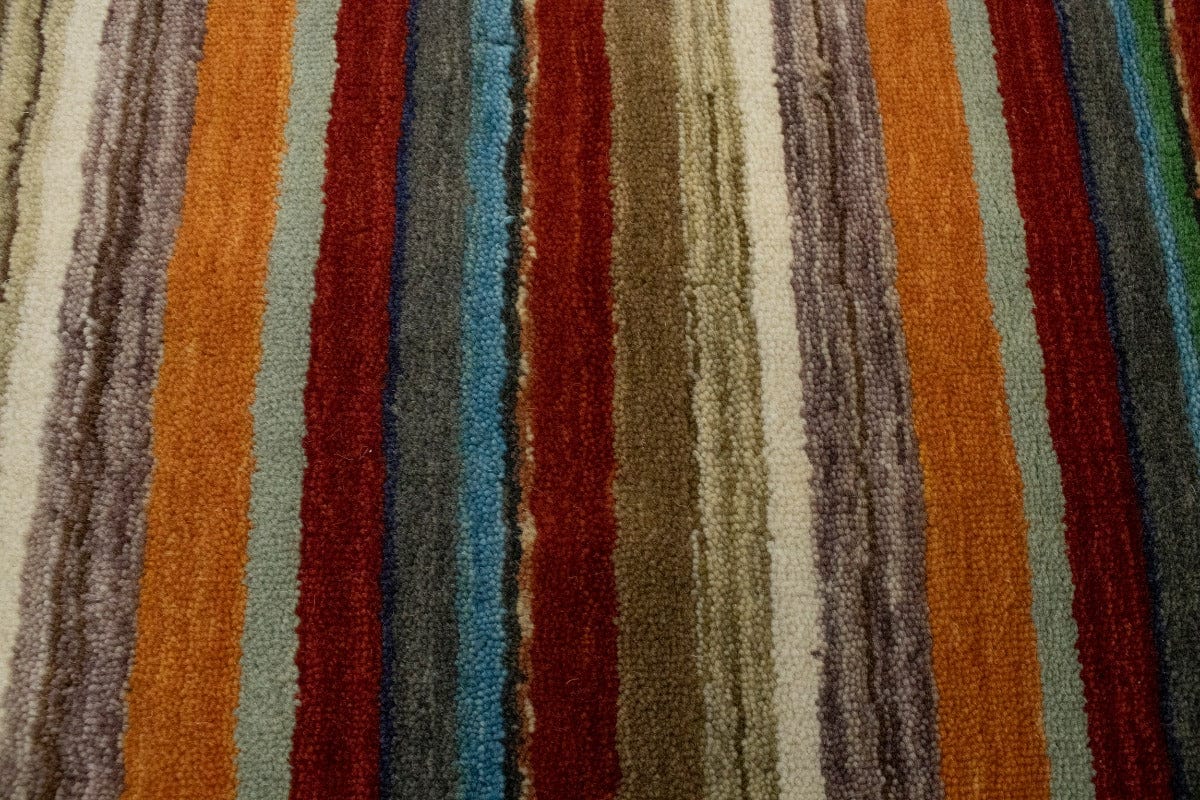 Multicolored Stripes Tribal 4'7X6'7 Lori Gabbeh Oriental Rug